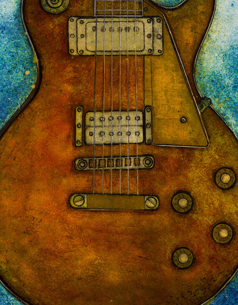 Gibson Les Paul Custom | Framed Giclee Print on Canvas